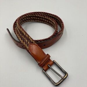 Trafalgar Braided Leather and Jute tri-colored Men’s Belt, size 34 inch.